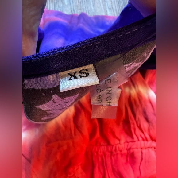 Young Fabulous & Broke Red Indigo Colorful Sleeveless V-neck Maxi Dress XS - Picture 7 of 12